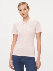 Tommy Hilfiger Polo 1985 WW0WW37823 Różowy Slim Fit. Czerwone koszulki polo TOMMY HILFIGER, xs, bez wzorów, z bawełny, bez kołnierzyka, bez ramiączek. Za 309.99 zł.