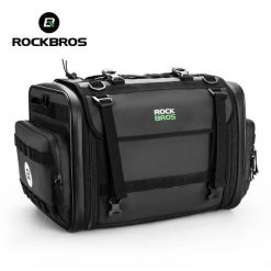 Torba motocyklowa 43-50L - wodoodporna i składana torba wyprawowa ROCKBROS. Czarne torby na ramię ROCKBROS, bez wzorów, z materiału, na ramię, bez dodatków. Za 471.99 zł.