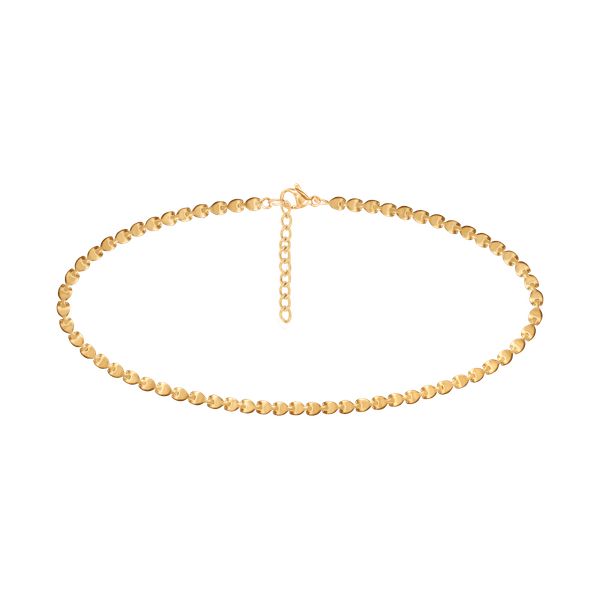 Bransoletka na kostkę Hearts pozłacana 23+3,5 cm. Żółte bransoletki Lilou, pozłacane. Za 129.00 zł.