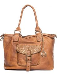 Mia Tomazzi Skórzana torebka "Sirio" w kolorze jasnobrązowym - 34 x 29 x 13 cm rozmiar: onesize. Brązowe torby na ramię Mia Tomazzi, bez wzorów, z materiału, na ramię, bez dodatków. Za 673.95 zł.