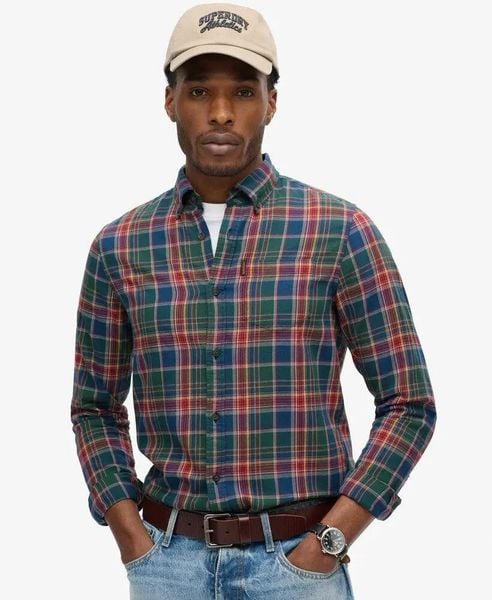 Superdry Koszula Vintage Check z Bawełny Organicznej – Upstate Check Multi. Koszule Superdry, m, z aplikacjami, z bawełny, klasyczne, bez kołnierzyka, bez ramiączek. Za 254.45 zł.