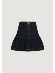 Morgan Spódnica jeansowa 261-JSOUBIA Granatowy Regular Fit. Niebieskie spódnice Morgan, bez wzorów, z bawełny. Za 279.99 zł.