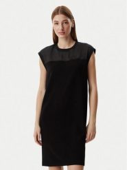 KARL LAGERFELD Sukienka codzienna B2W13033 Czarny Regular Fit. Czarne sukienki KARL LAGERFELD, na co dzień, xl, bez wzorów, z syntetyku, bez kołnierzyka, bez ramiączek, proste. Za 779.99 zł.