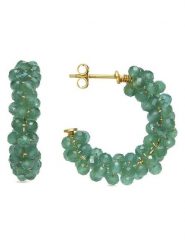 Luxenter Kolczyki-półkreole z kwarcem rozmiar: onesize. Żółte kolczyki Luxenter, z kwarcem, srebrne. Za 165.71 zł.