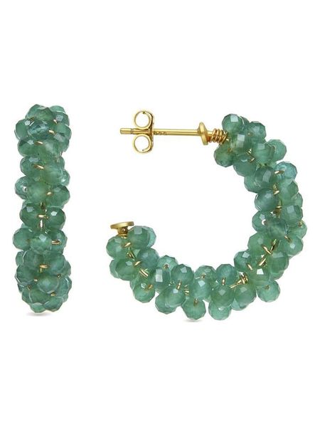 Luxenter Kolczyki-półkreole z kwarcem rozmiar: onesize. Żółte kolczyki Luxenter, z kwarcem, srebrne. Za 156.24 zł.