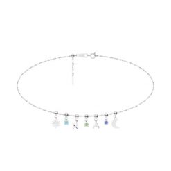 Naszyjnik Charming posrebrzany z 7 zawieszkami. Białe naszyjniki Lilou, z cyrkonią, posrebrzane. Za 482.00 zł.