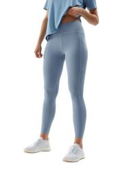 4F Legginsy sportowe w kolorze błękitnym rozmiar: S. Niebieskie legginsy 4f, s, bez wzorów, z materiału, z podwyższonym stanem. Za 86.99 zł.