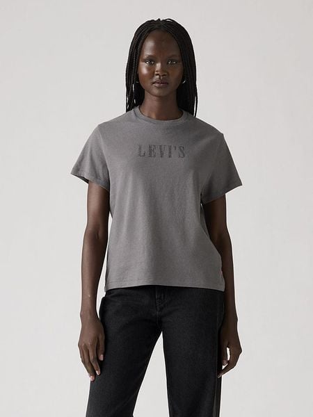 Levi's Koszulka w kolorze szarym rozmiar: M. Szare bluzki Levi's®, m, bez wzorów, z bawełny, bez kołnierzyka, bez ramiączek. Za 92.86 zł.