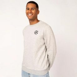 Champions League lifestyle bluza. Szare bluzy CHAMPIONS LEAGUE, xl, bez wzorów, z bawełny, bez kaptura. Za 199.99 zł.