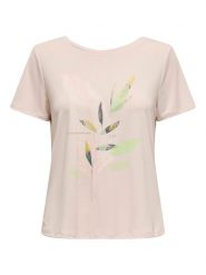 ONLY Koszulka "Free Life" w kolorze jasnoróżowym rozmiar: XL. Różowe bluzki Only, xl, bez wzorów, bez kołnierzyka, bez ramiączek. Za 70.41 zł.