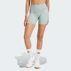 Legginsy Workout Essentials 4 inch. Zielone legginsy Adidas, l, bez wzorów, z dzianiny, krótkie. Za 121.50 zł.