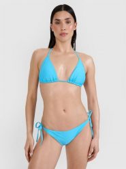 4F Góra od bikini damska - turkusowa XS. Niebieskie szorty 4f, bez wzorów, z elastanu, klasyczne. Za 59.99 zł.