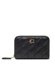 Coach Mały Portfel Damski CM505 Czarny. Czarne portfele Coach, bez wzorów, ze skóry. Za 399.99 zł.