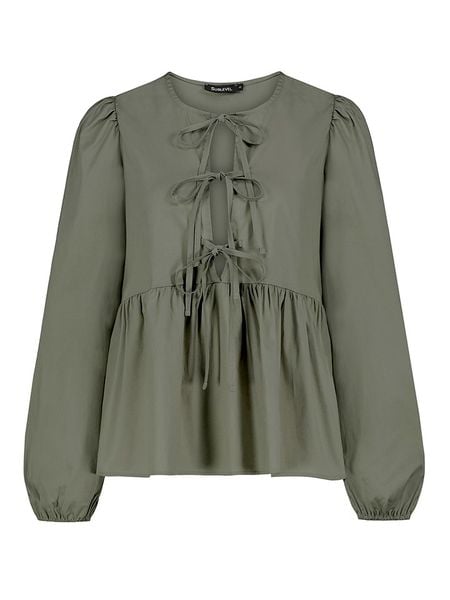 Sublevel Bluzka w kolorze oliwkowym rozmiar: M. Brązowe bluzki Sublevel, m, bez wzorów, bez kołnierzyka, bez ramiączek. Za 41.49 zł.