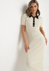 Beżowa Dopasowana Sukienka z Dzianiny z Wiskozy w Eleganckim Stylu Peliora. Brązowe sukienki Born2be, na co dzień, na wiosnę, bez wzorów, z dzianiny, eleganckie, bez kołnierzyka, bez ramiączek, maxi, dopasowane. Za 129.99 zł.