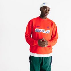 Bluza sportowa oversize unisex Decathlon AFLF czerwona. Brązowe bluzy sportowe DECATHLON, xl, bez wzorów, z bawełny, bez kaptura. W wyprzedaży za 99.99 zł.