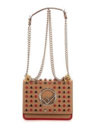 Fendi Skórzana torebka w kolorze jasnobrązowym - 16 x 9 x 3 cm rozmiar: onesize. Brązowe torby na ramię Fendi, bez wzorów, z materiału, na ramię, bez dodatków. Za 5,393.99 zł.