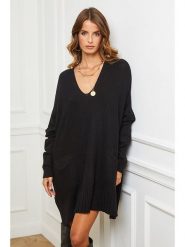Joséfine Sukienka dzianinowa "Farjo" w kolorze czarnym rozmiar: L. Czarne sukienki Joséfine, l, bez wzorów, z dzianiny, bez kołnierzyka, bez ramiączek, mini. Za 202.95 zł.