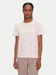 Guess T-Shirt V5GI16 I3Z14 Różowy Regular Fit. Czerwone t-shirty Guess, l, z aplikacjami, z bawełny, bez kołnierzyka, bez ramiączek. Za 129.99 zł.