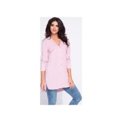 Luzna różowa koszula damska ze złotymi guziczkami. Czerwone koszule Bien fashion, s, bez wzorów, bez kołnierzyka, bez ramiączek. Za 139.00 zł.