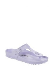 Birkenstock Japonki w kolorze liliowym rozmiar: 45. Różowe klapki Birkenstock, bez wzorów, z otwartym noskiem, bez obcasa. Za 193.45 zł.