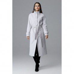 Długi płaszcz reglan m624. Szare płaszcze Global, m, bez wzorów, bez kaptura. Za 299.00 zł.