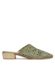 Hispanitas Klapki HV264790 C001 Zielony. Zielone klapki Hispanitas, bez wzorów, z materiału, bez obcasa. Za 549.99 zł.