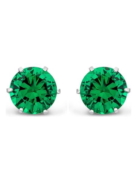 Diamant Exquis Złote kolczyki-wkrętki ze szmaragdami rozmiar: onesize. Szare kolczyki Diamant Exquis, z szmaragdem, złote. Za 480.90 zł.