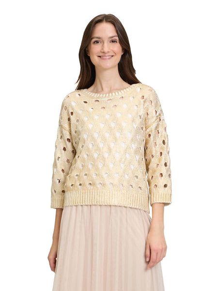 BETTY & CO Sweter w kolorze beżowym rozmiar: 44. Brązowe swetry Betty & Co, bez wzorów, bez ramiączek. Za 119.95 zł.