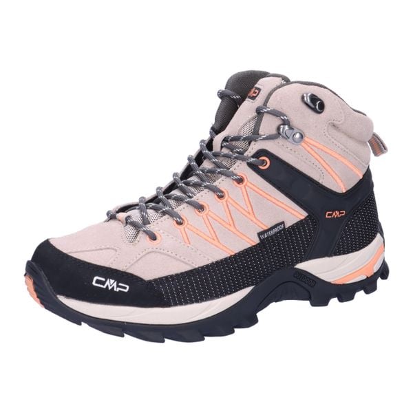Damskie buty trekkingowe CMP Rigel Mid. Brązowe trekkingi CMP, z materiału, outdoorowe. Za 428.10 zł.