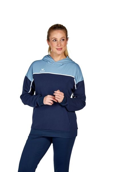 Sweat bluza z kapturem dla kobiet Erima Change. Niebieskie bluzy Erima, bez wzorów, z materiału, z kapturem. Za 249.00 zł.