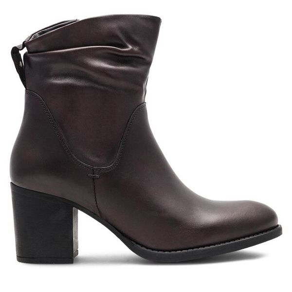 Botki Lasocki. Brązowe botki Lasocki, bez wzorów, bez obcasa, na słupku, bez zapięcia. Za 199.99 zł.