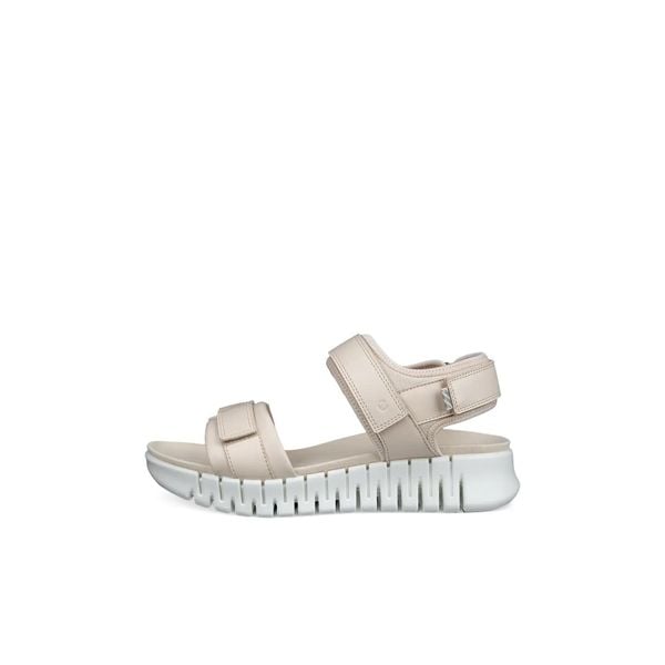 Sandały damskie Ecco Gruuv Sol. Brązowe sandały ecco, bez wzorów, z materiału, eleganckie, bez obcasa, bez zapięcia. Za 489.00 zł.