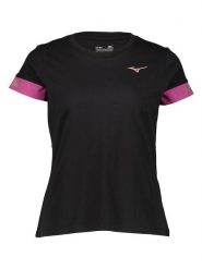 Mizuno Koszulka w kolorze czarno-różowym rozmiar: S. Czarne bluzki Mizuno, s, bez wzorów, bez kołnierzyka, bez ramiączek. Za 61.60 zł.