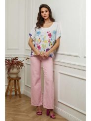 Plume Lniana bluzka "Cantik" w kolorze białym rozmiar: XL. Białe bluzki Plume, xl, bez wzorów, ze lnu, bez kołnierzyka, bez ramiączek. Za 166.88 zł.