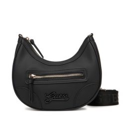 Torebka Guess. Czarne listonoszki Guess, z aplikacjami, bez dodatków. Za 299.99 zł.