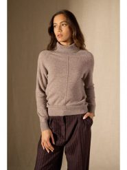 Perfect Cashmere Kaszmirowy golf "Carrick" w kolorze szarobrązowym rozmiar: M. Brązowe golfy Perfect Cashmere, m, bez wzorów, z kaszmiru, bez ramiączek. Za 303.78 zł.
