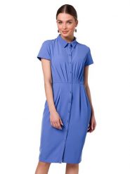 Stylove Sukienka w kolorze niebieskim rozmiar: M. Niebieskie sukienki Stylove, m, bez wzorów, bez kołnierzyka, bez ramiączek, midi. Za 268.55 zł.