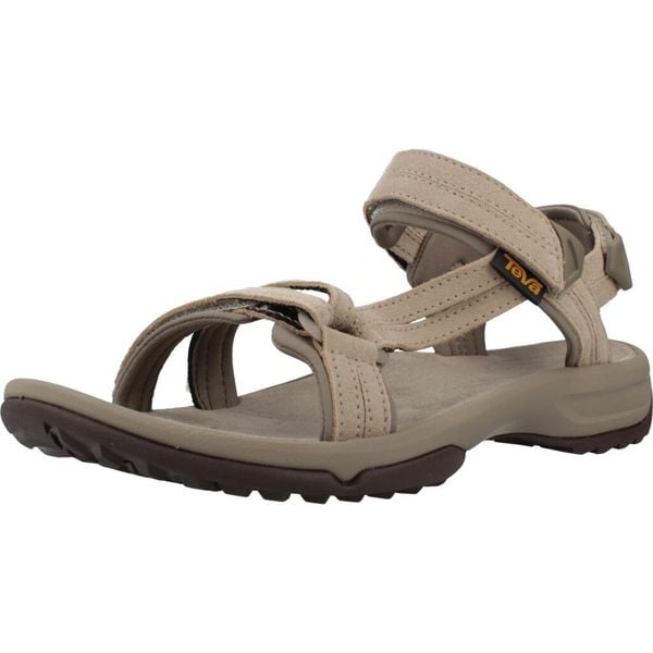 Sandały TEVA W TERRA FI LITE Beżowy. Brązowe sandały Teva, bez wzorów, ze skóry, bez obcasa, bez zapięcia. Za 388.99 zł.