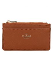 Charm Portfel "Birmingham" w kolorze jasnobrązowym - 13,5 x 7,5 x 0,5 cm rozmiar: onesize. Brązowe portfele Charm, bez wzorów, z materiału. Za 26.99 zł.