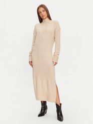 Brave Soul Sukienka dzianinowa LKD-230MINGLGBST Beżowy Regular Fit. Brązowe sukienki Brave Soul, l, bez wzorów, z dzianiny, bez kołnierzyka, bez ramiączek. Za 69.99 zł.