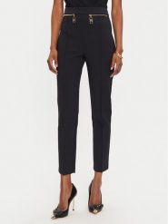 Elisabetta Franchi Spodnie materiałowe PA-036-46E2-V320 Czarny Slim Fit. Czarne spodnie materiałowe Elisabetta Franchi, bez wzorów, z materiału. Za 1,499.00 zł.