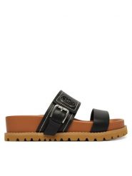 Liu Jo Klapki Livia 02 SA6109 P0102 Czarny. Czarne klapki Liu Jo, bez wzorów, ze skóry, bez obcasa. Za 469.99 zł.