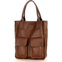 Shopper bag MARCO MAZZINI czekoladowy brąz s131v. Brązowe shopper bez wzorów, ze skóry, na ramię, duże, bez dodatków. Za 322.05 zł.