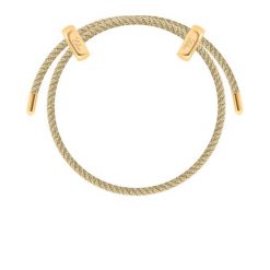 Bransoletka Liana w kolorze jasnobeżowym ze złotą nitką. Brązowe bransoletki Lilou, pozłacane. Za 149.00 zł.
