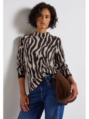 Cecil Koszulka w kolorze jasnoszaro-czarnym rozmiar: 34. Czarne bluzki Cecil, bez wzorów, bez kołnierzyka, bez ramiączek. Za 113.63 zł.