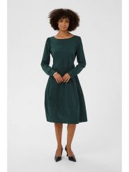 CULTURE Sukienka w kolorze zielonym rozmiar: L. Zielone sukienki Culture, l, bez wzorów, bez kołnierzyka, bez ramiączek, midi. Za 152.99 zł.