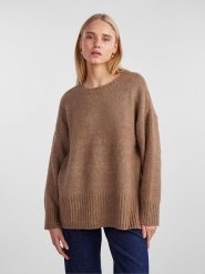 Pieces Sweter w kolorze jasnobrązowym rozmiar: XL. Brązowe swetry Pieces, xl, bez wzorów, bez ramiączek. Za 114.44 zł.