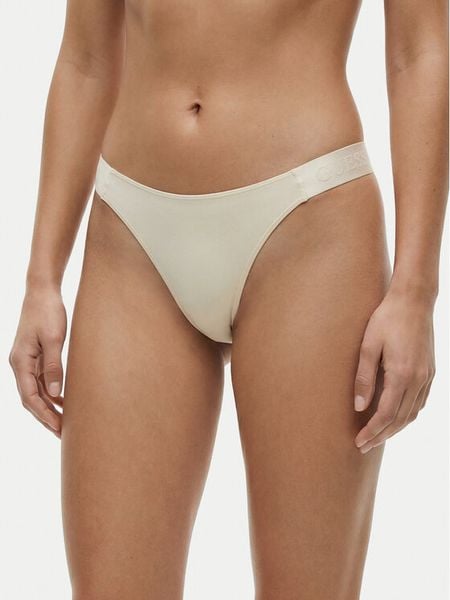 Guess Stringi O6GE05 KE831 Biały. Białe stringi Guess, z aplikacjami, z bawełny. Za 71.99 zł.