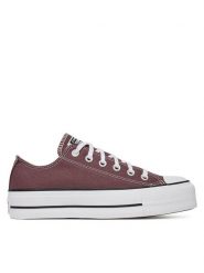 Converse Trampki Chuck Taylor All Star Lift Platform A10647C Bordowy. Czerwone trampki Converse, bez wzorów, z materiału, bez zapięcia. Za 259.99 zł.